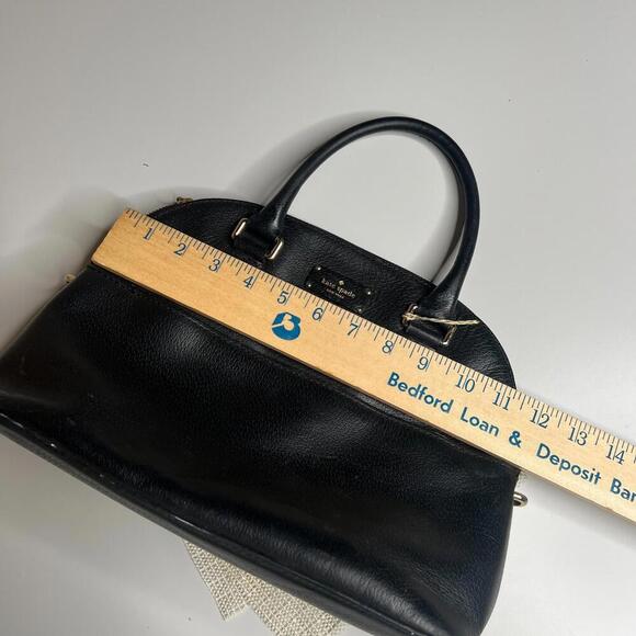 Kate Spade Cedar Street Carly Satchel Black Leather Handbag - Picture 2 of 9